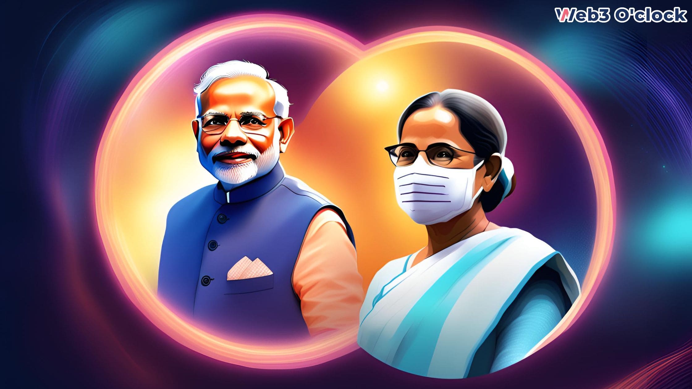 AI Videos of PM Modi and Mamata Banerjee  by web3 o'clock